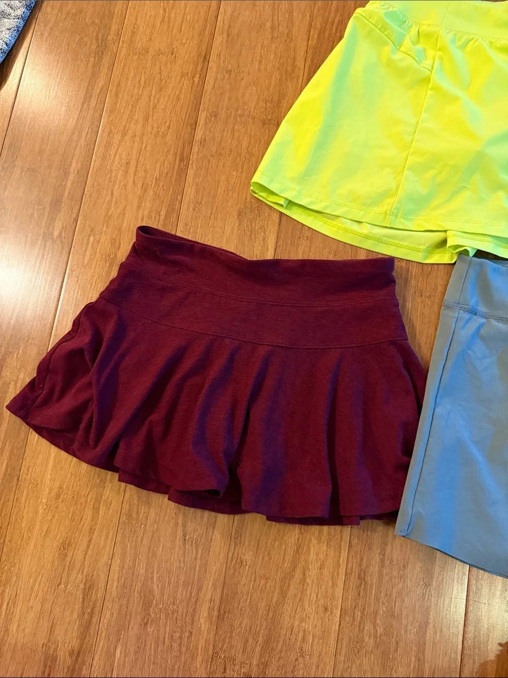 Girls bundle of 5 skirts size large (10-12): navy, black, maroon, grey, yellow
